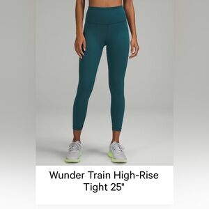 Wunder Train High-Rise Tight 25” size 10 in Green Jasper